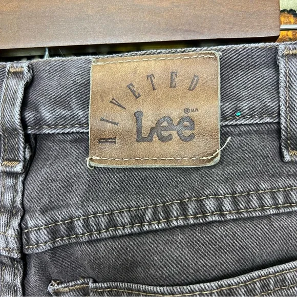 Vintage Riveted Lee 90s Grunge Brown High Rise Jeans Size 26 - Picture 3 of 4